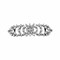 Floral Rhinestone Buckle Connector For Bags Clothing Accessories DIY 6 1/4 Inch X 1 3/4 Inch